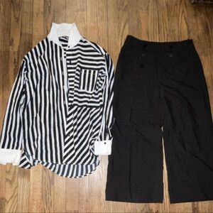 Karl Lagerfeld White and Black Shirt